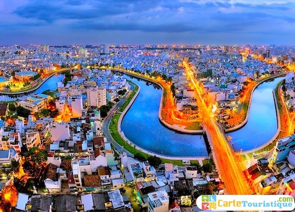 Carte touristique de Ho Chi Minh